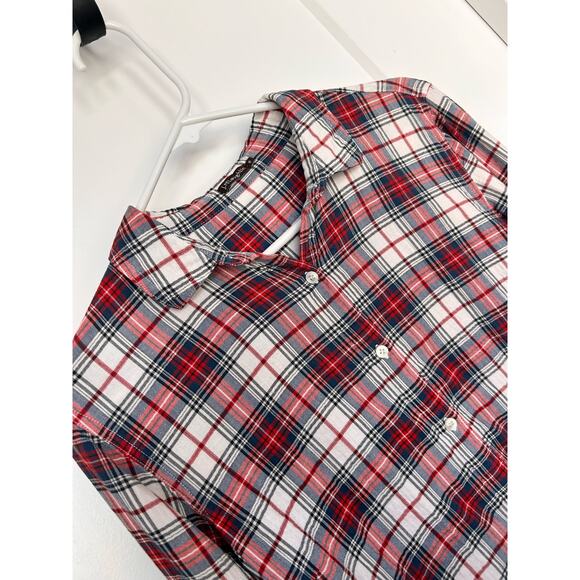 J. McLaughlin Women's Plaid Button Up Shirt Top Long Sleeves Multicolor Size 8 - Picture 3 of 10